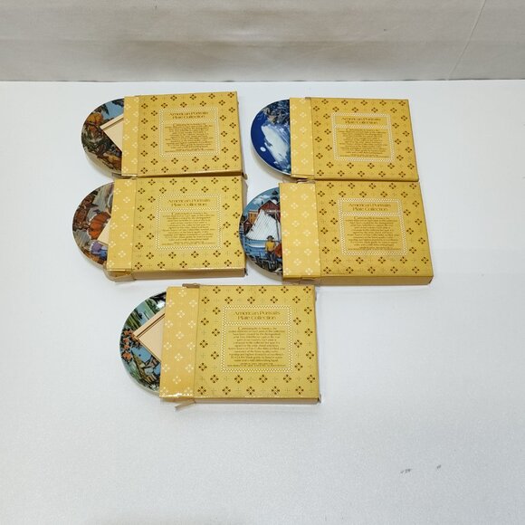 Avon American Portraits Plate Collection 1985 Set Of 5 Including Original Boxes - Picture 12 of 15